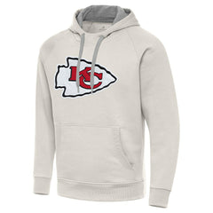 Kansas City Chiefs Antigua Victory Raglan Pullover Hoodie - Cream cheap