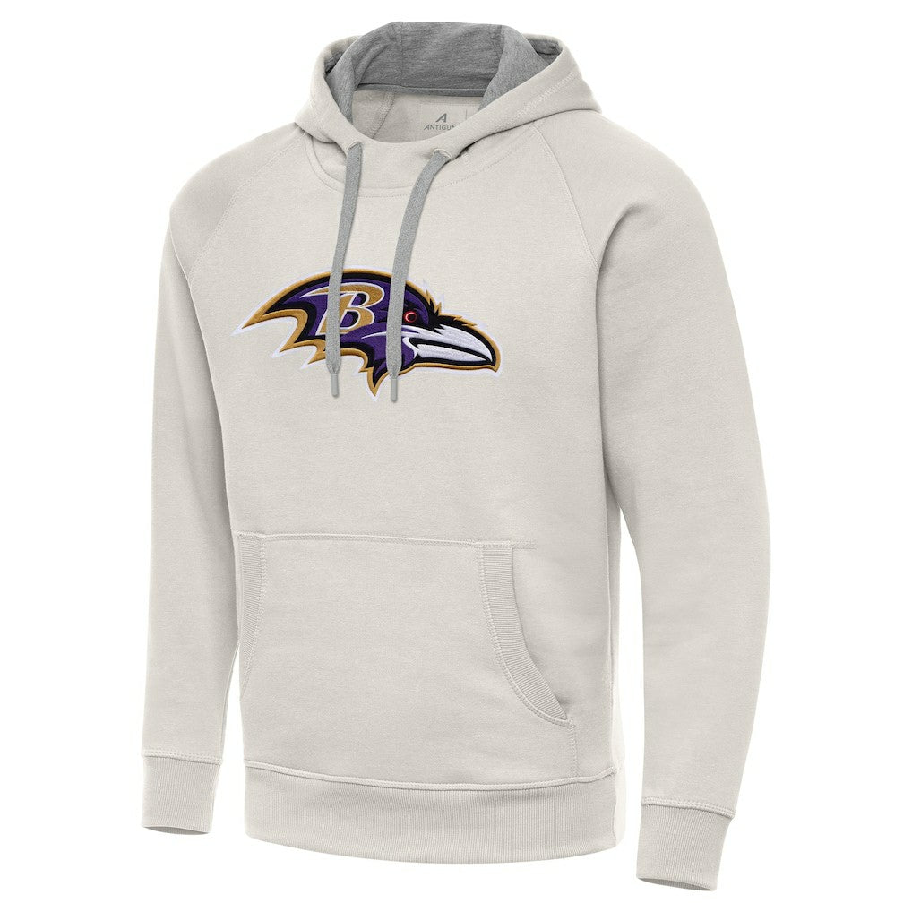 Baltimore Ravens Antigua Victory Raglan Pullover Hoodie - Cream cheap
