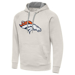 Denver Broncos Antigua Victory Raglan Pullover Hoodie - Cream online