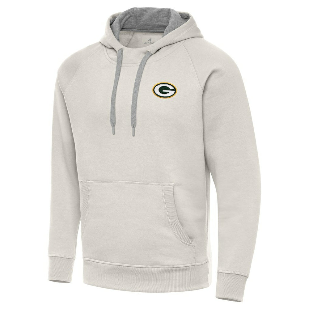 Green Bay Packers Antigua Victory Raglan Pullover Hoodie - Cream discount
