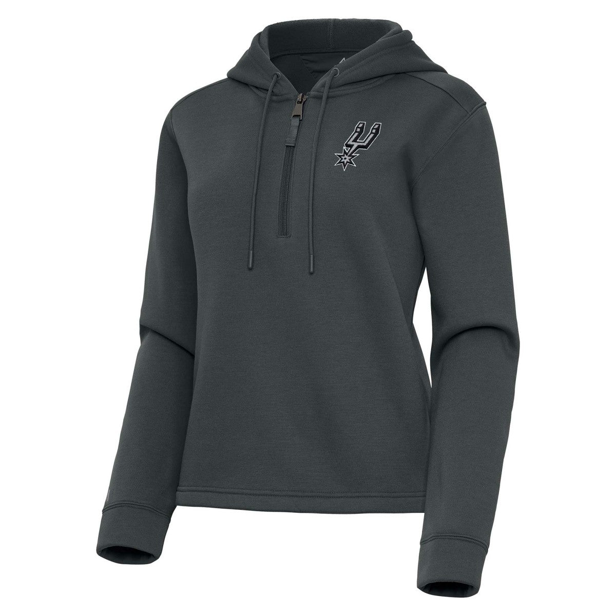 San Antonio Spurs Antigua Women's Contemporary Quarter-Zip Hoodie - Pewter on sale