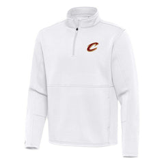 Cleveland Cavaliers Antigua Twist Quarter-Zip Pullover Top - White discount