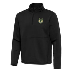 Milwaukee Bucks Antigua Twist Quarter-Zip Pullover Top - Black sale