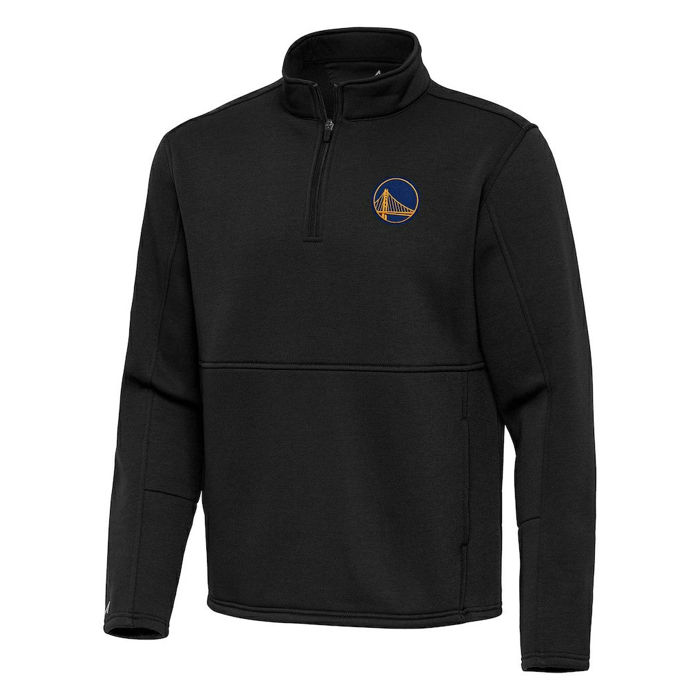 Golden State Warriors Antigua Twist Quarter-Zip Pullover Top - Black for sale