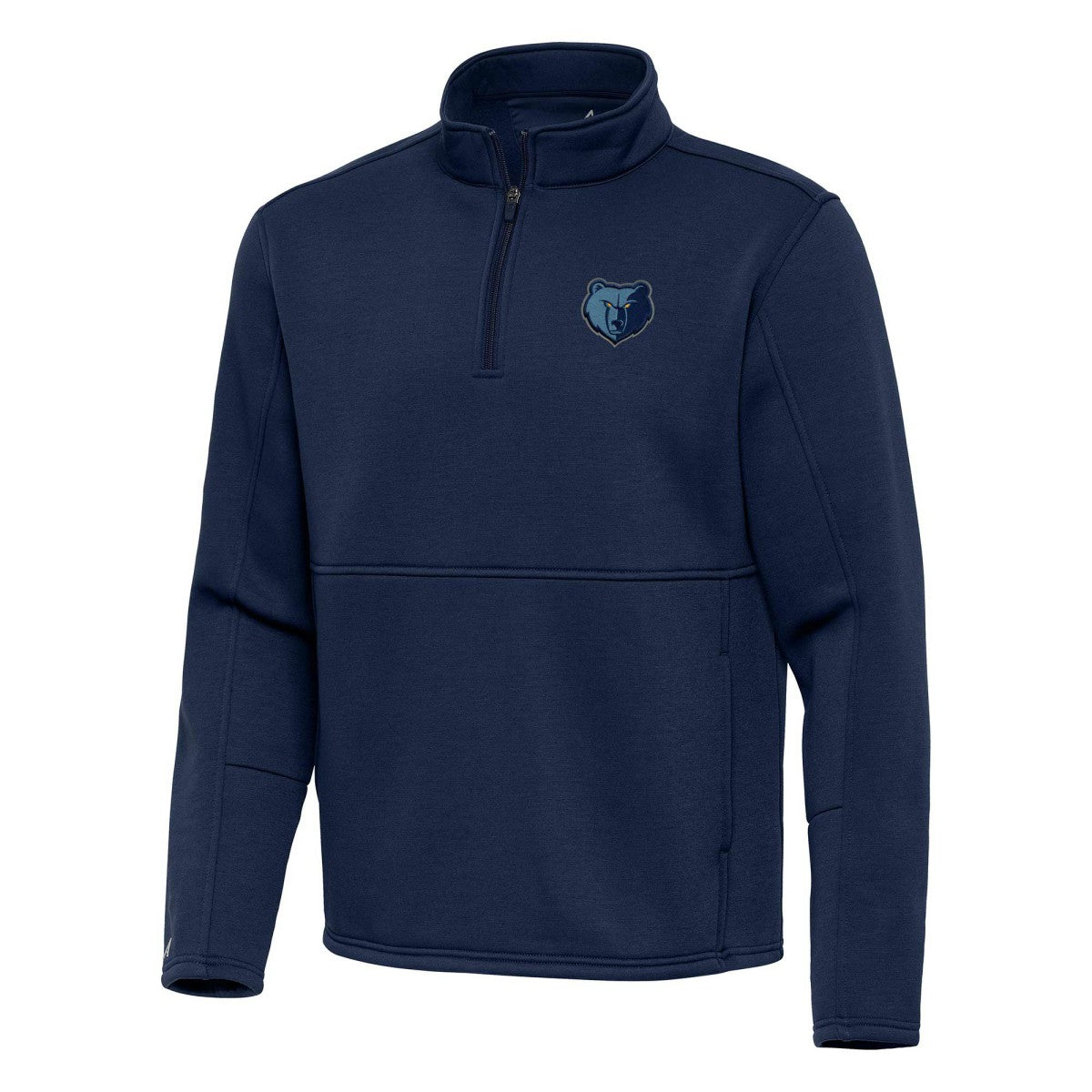 Memphis Grizzlies Antigua Twist Quarter-Zip Pullover Top - Navy cheap