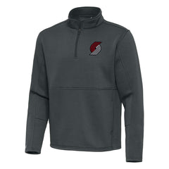 Portland Trail Blazers Antigua Twist Quarter-Zip Pullover Top - Pewter discount
