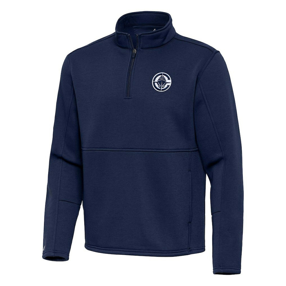 LA Clippers Antigua Twist Quarter-Zip Pullover Top - Navy on sale