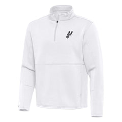 San Antonio Spurs Antigua Twist Quarter-Zip Pullover Top - White shop