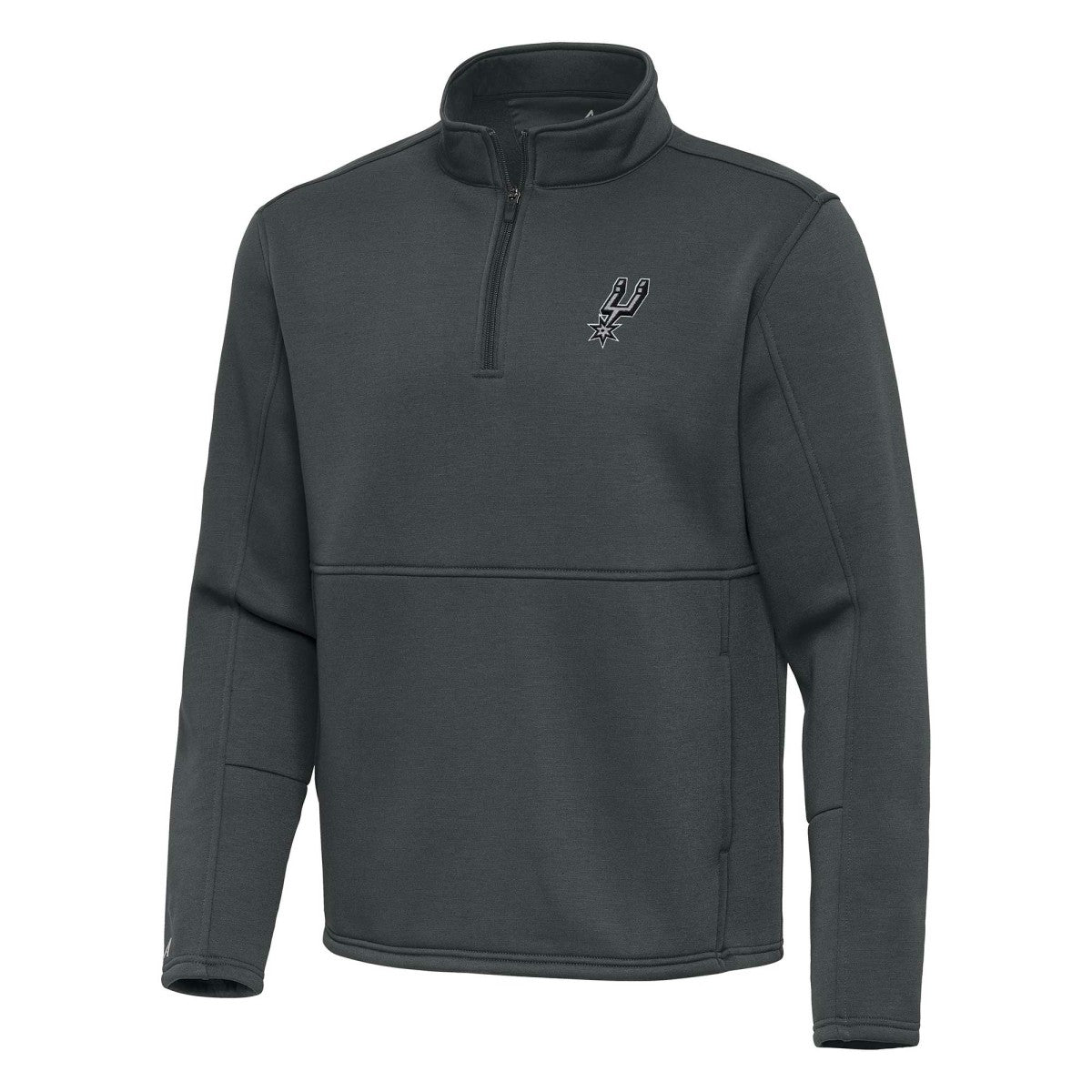 San Antonio Spurs Antigua Twist Quarter-Zip Pullover Top - Pewter discount