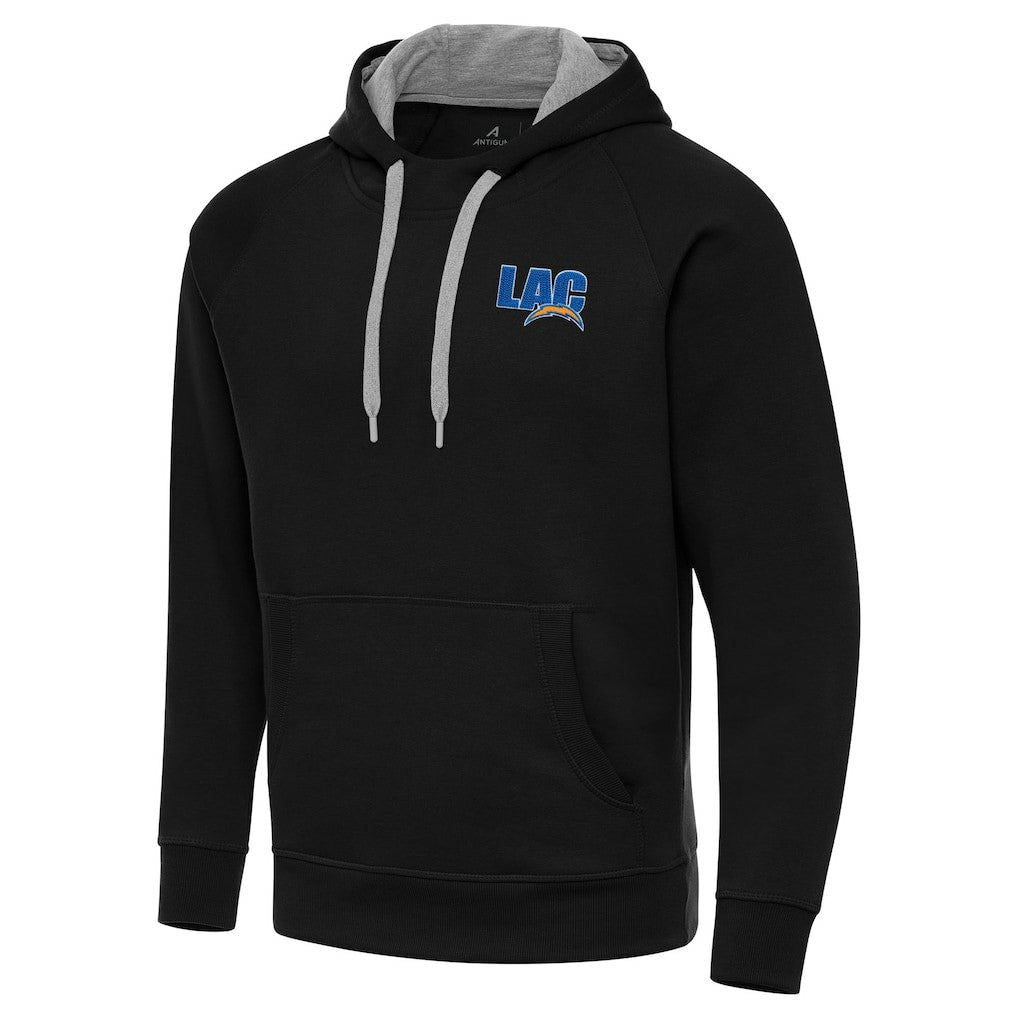 Men's Los Angeles Chargers Antigua Victory Pullover Hoodie - Black cheap