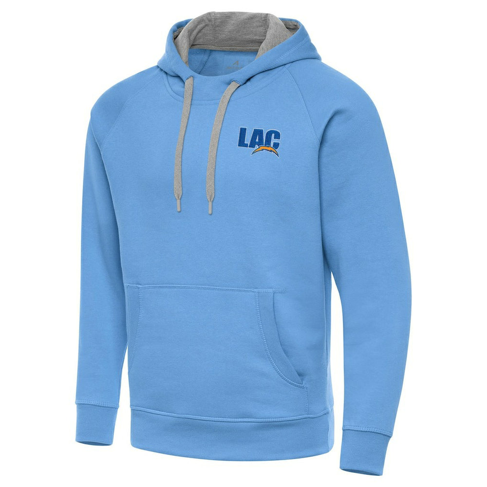 Men's Los Angeles Chargers Antigua Victory Pullover Hoodie - Powder Blue sale