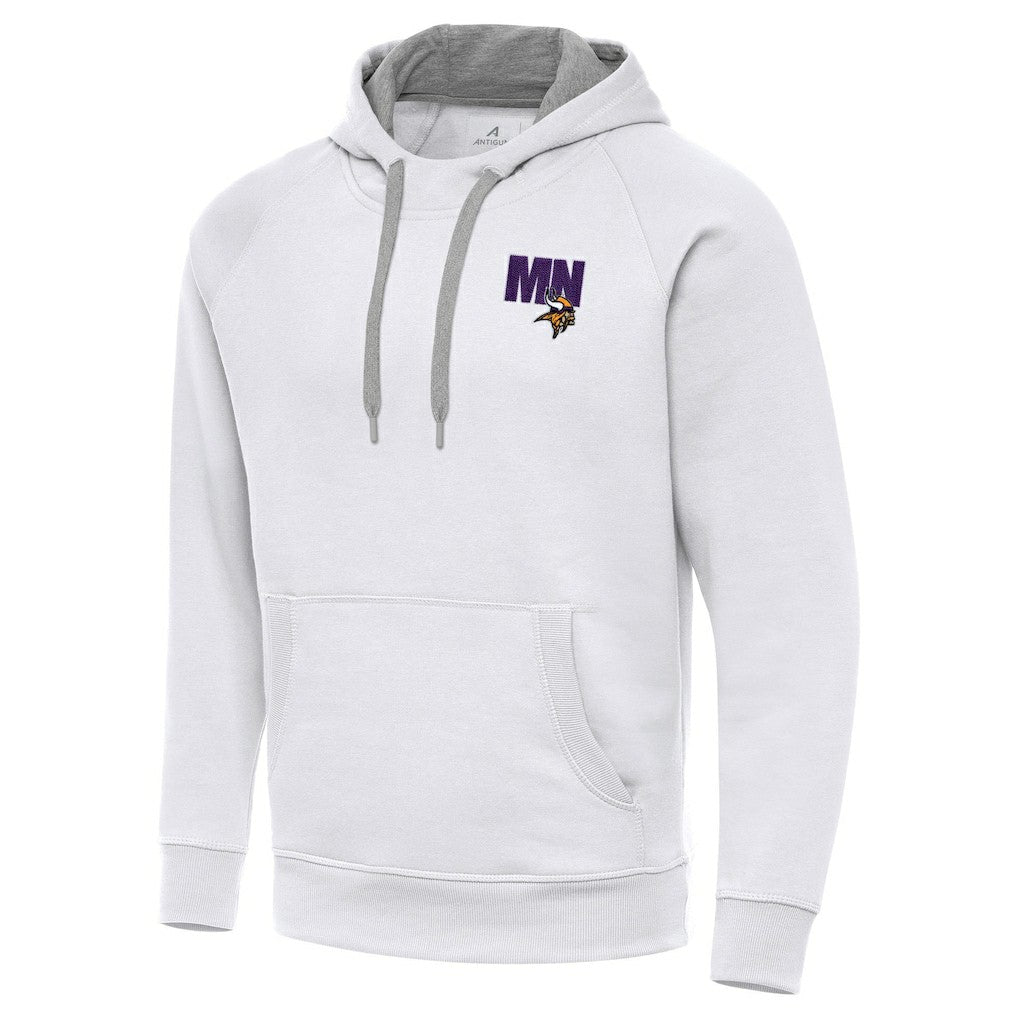 Men's Minnesota Vikings Antigua Victory Pullover Hoodie - White for sale