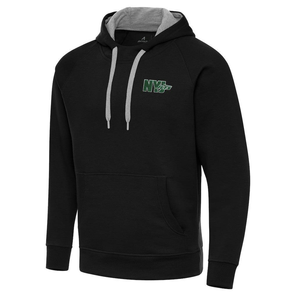 Men's New York Jets Antigua Victory Pullover Hoodie - Black discount