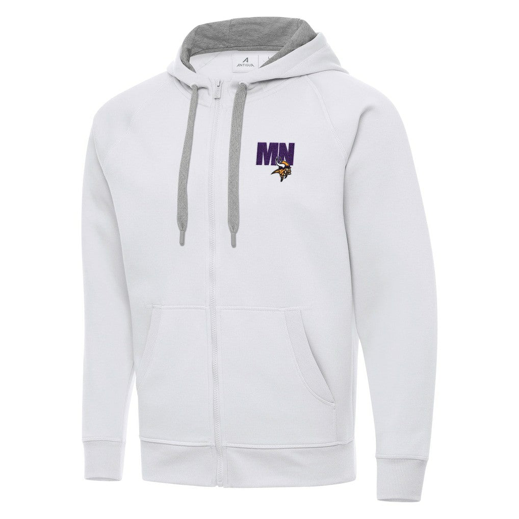 Men's Minnesota Vikings Antigua Victory Full-Zip Hoodie - White online
