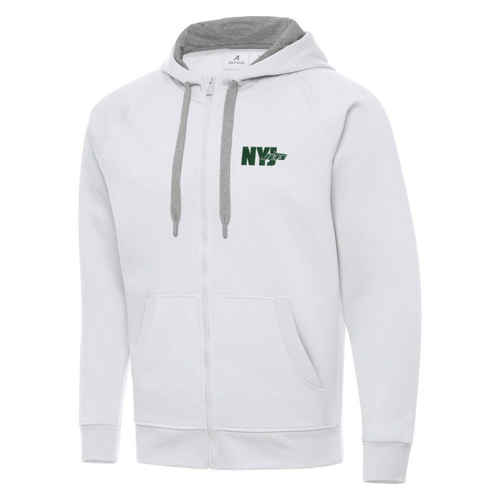 Men's New York Jets Antigua Victory Full-Zip Hoodie - White sale