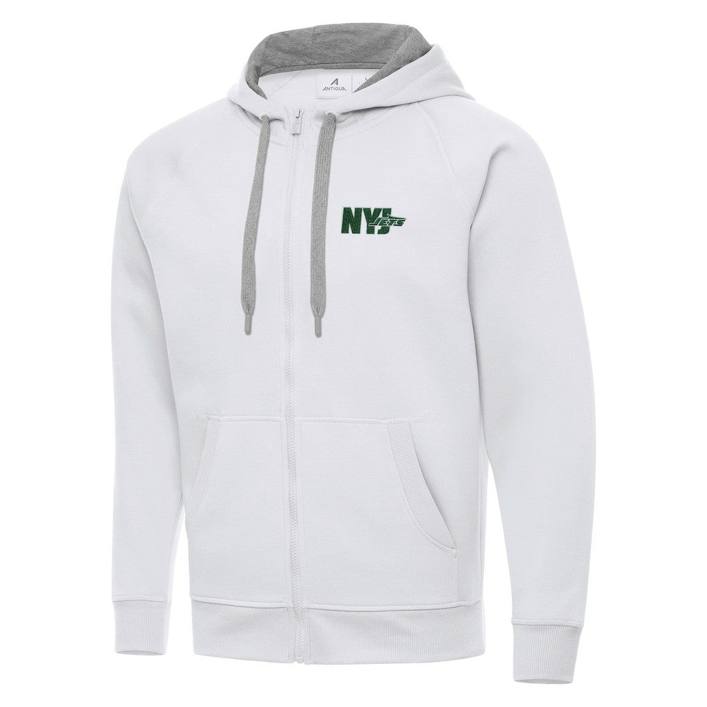 Men's New York Jets Antigua Victory Full-Zip Hoodie - White sale