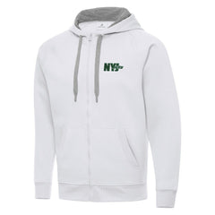 Men's New York Jets Antigua Victory Full-Zip Hoodie - White sale