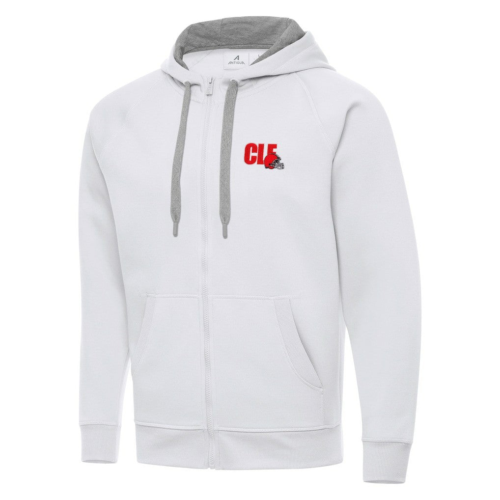 Men's Cleveland Browns Antigua Victory Full-Zip Hoodie - White online
