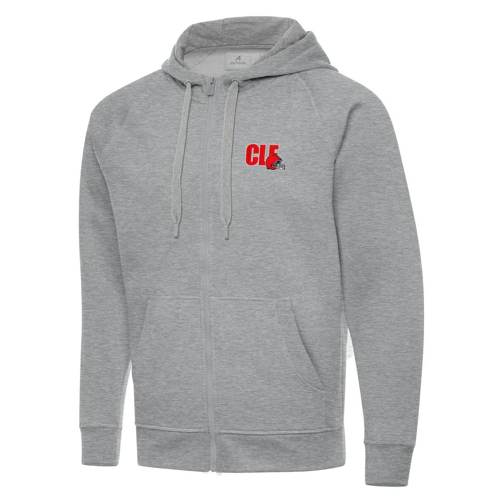 Men's Cleveland Browns Antigua Victory Full-Zip Hoodie - Heather Gray online