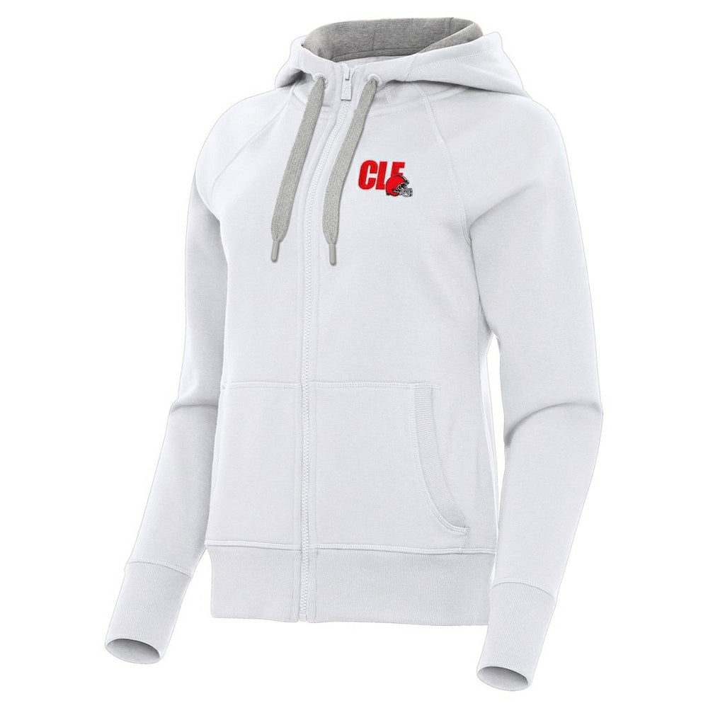 Cleveland Browns Antigua Women's Victory Full-Zip Hoodie - White cheap