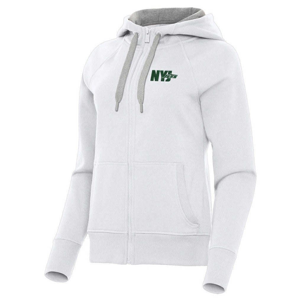 New York Jets Antigua Women's Victory Full-Zip Hoodie - White cheap