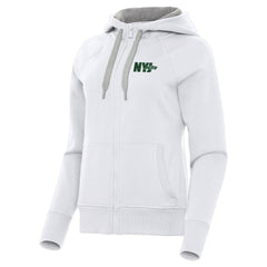 New York Jets Antigua Women's Victory Full-Zip Hoodie - White cheap