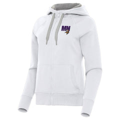 Minnesota Vikings Antigua Women's Victory Full-Zip Hoodie - White for sale