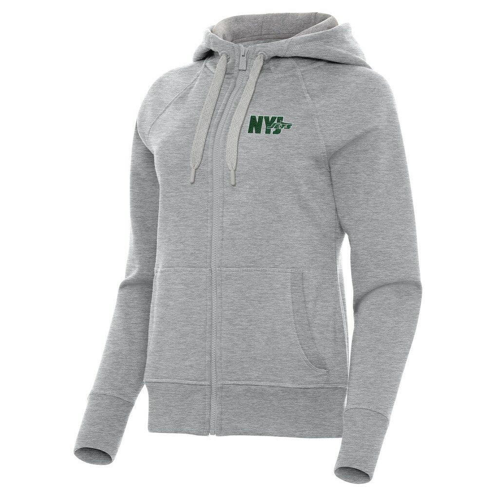 New York Jets Antigua Women's Victory Full-Zip Hoodie - Heather Gray sale