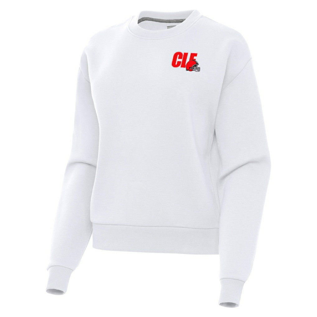 Cleveland Browns Antigua Women's Victory Pullover Sweatshirt - White cheap