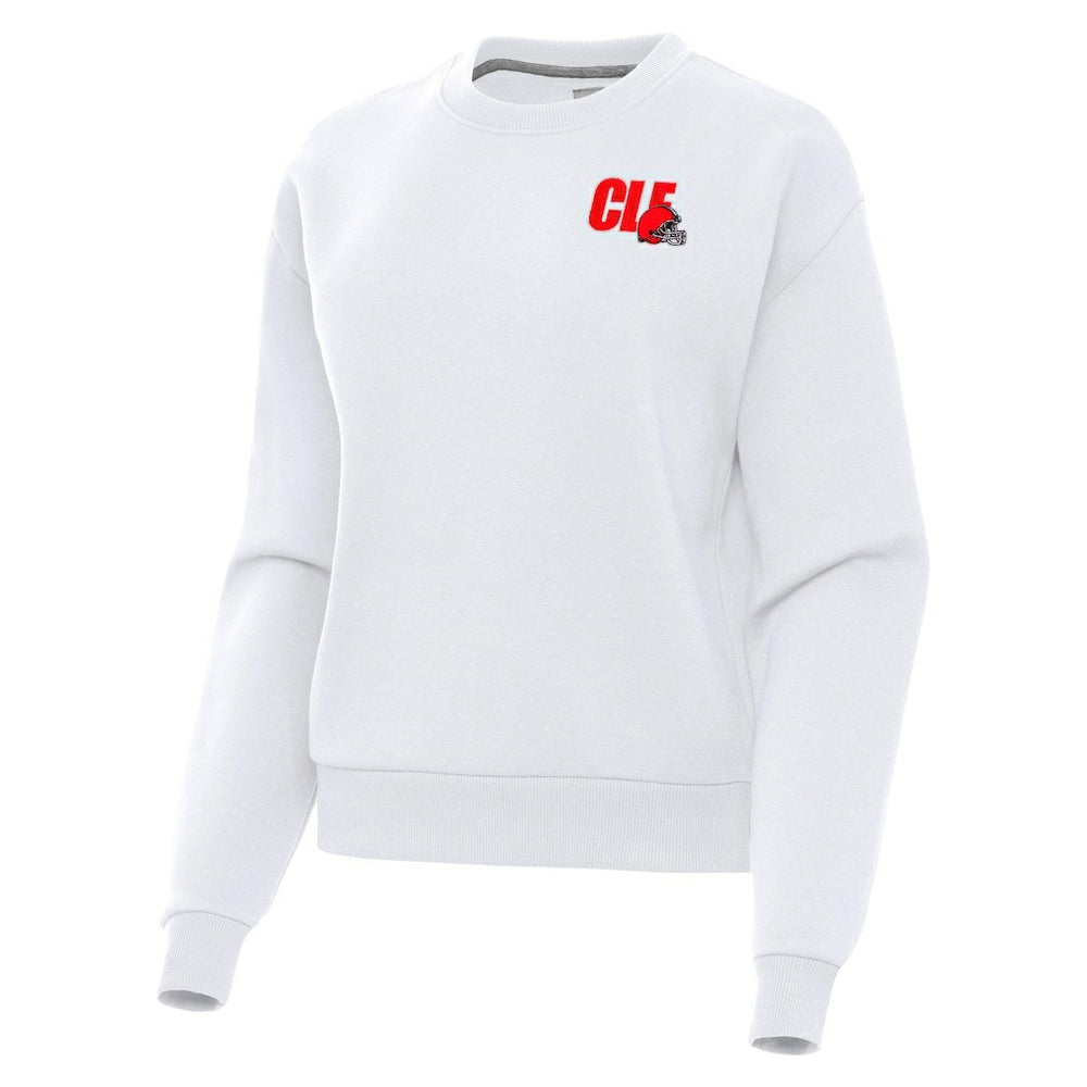 Cleveland Browns Antigua Women's Victory Pullover Sweatshirt - White cheap