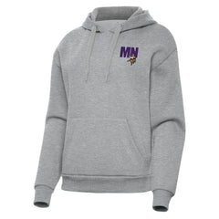 Minnesota Vikings Antigua Women's Victory Pullover Hoodie - Heather Gray cheap