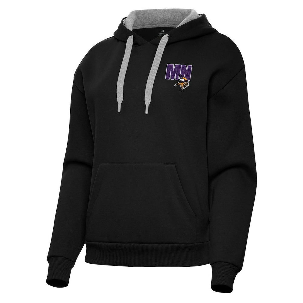 Minnesota Vikings Antigua Women's Victory Pullover Hoodie - Black on sale