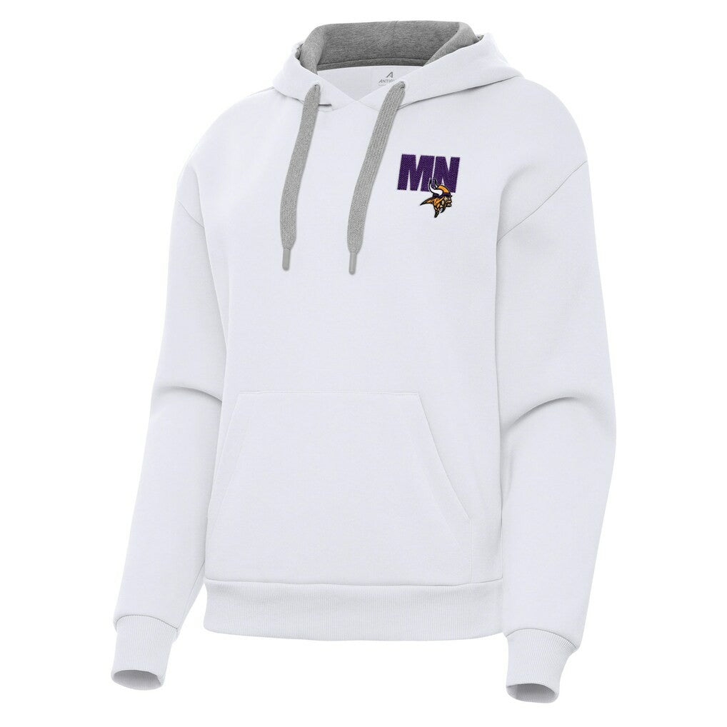 Minnesota Vikings Antigua Women's Victory Pullover Hoodie - White on sale