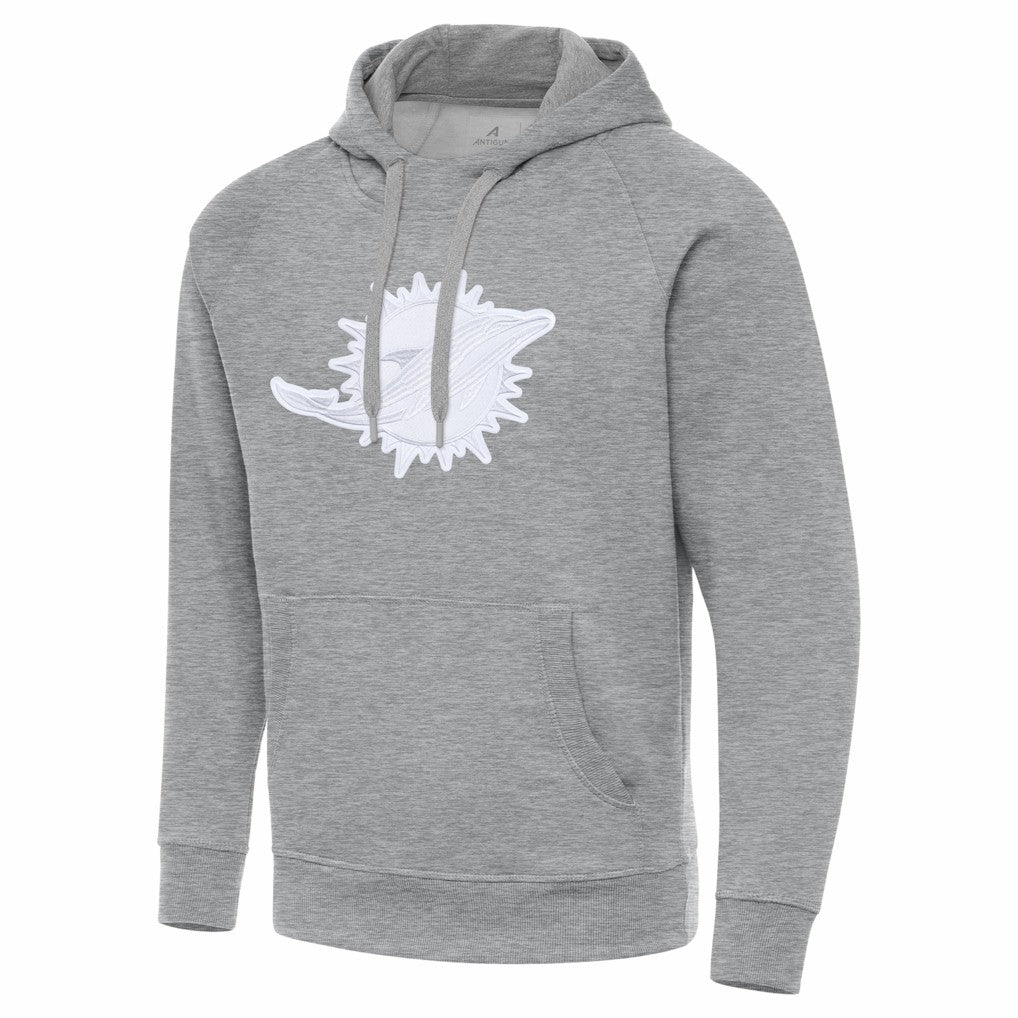Miami Dolphins Antigua Victory Pullover Hoodie - Heather Gray online
