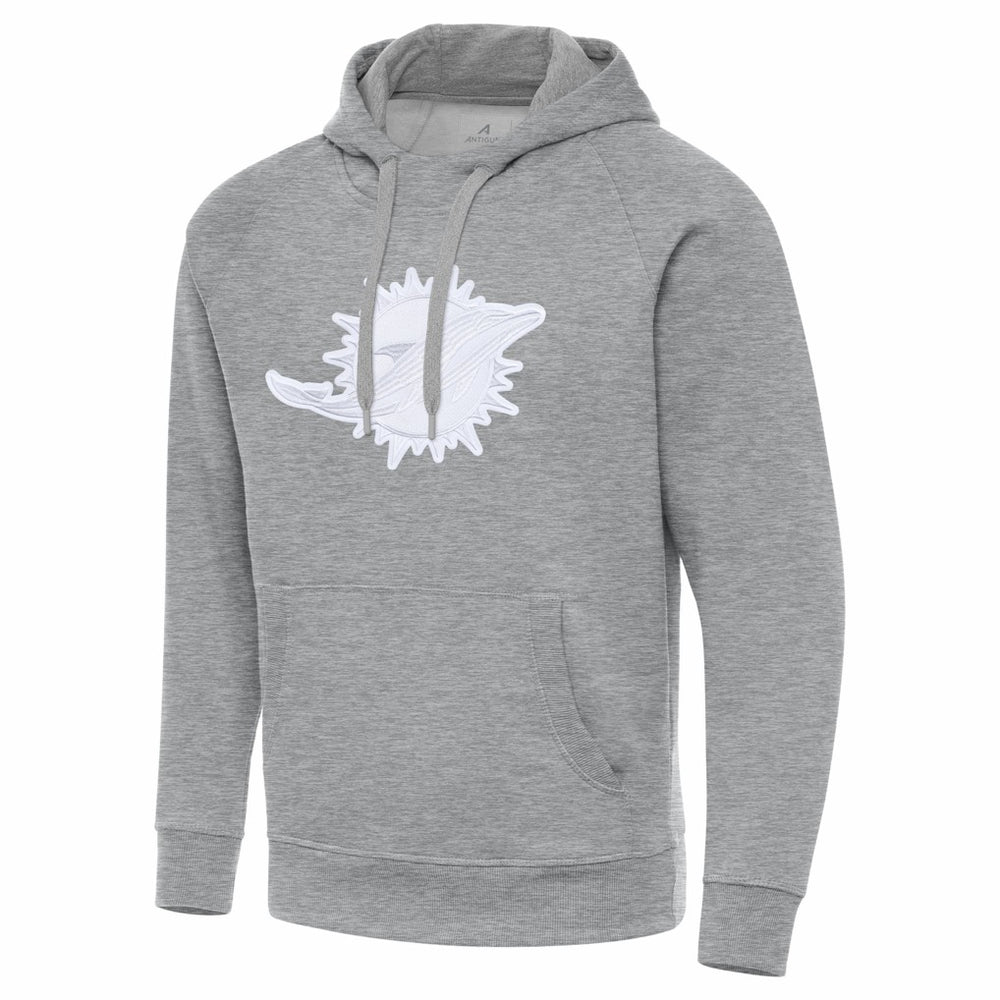 Miami Dolphins Antigua Victory Pullover Hoodie - Heather Gray online