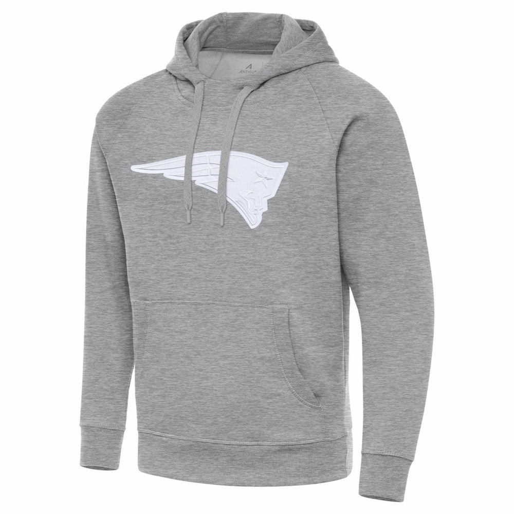 New England Patriots Antigua Victory Pullover Hoodie - Heather Gray outlet