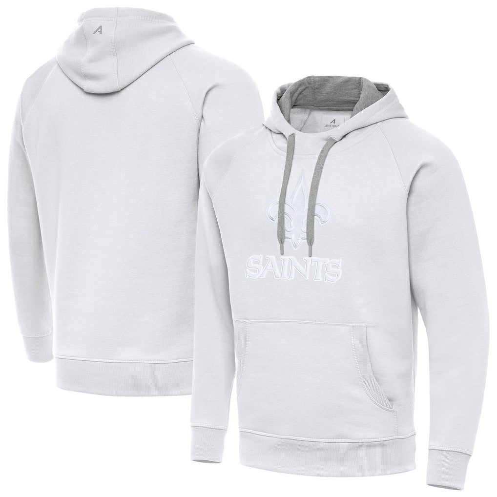New Orleans Saints Antigua Victory Pullover Hoodie - White cheap