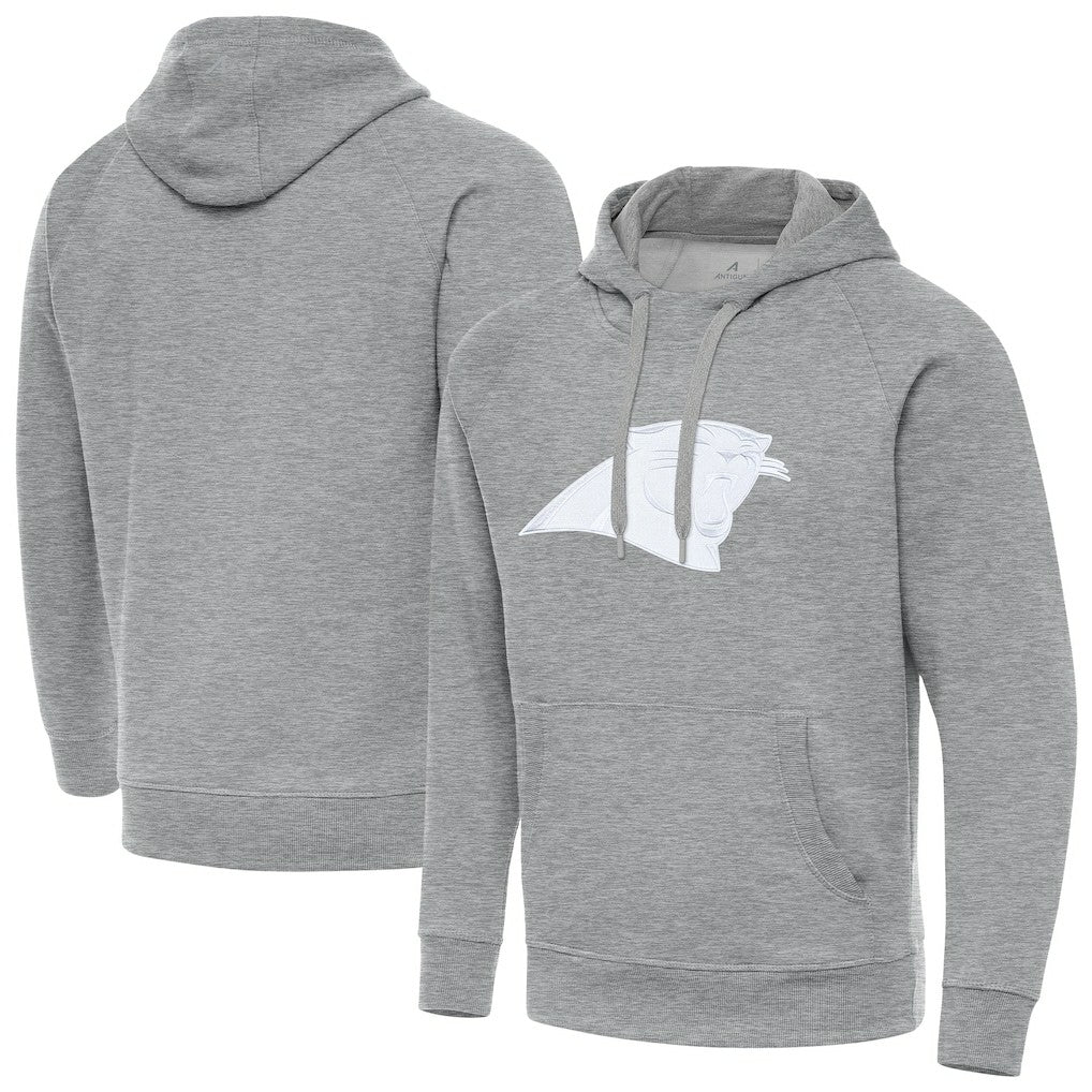 Carolina Panthers Antigua Victory Pullover Hoodie - Heather Gray outlet