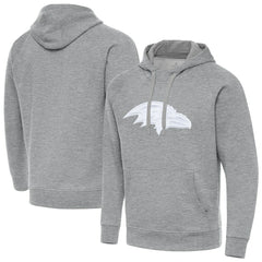 Baltimore Ravens Antigua Victory Pullover Hoodie - Heather Gray on sale