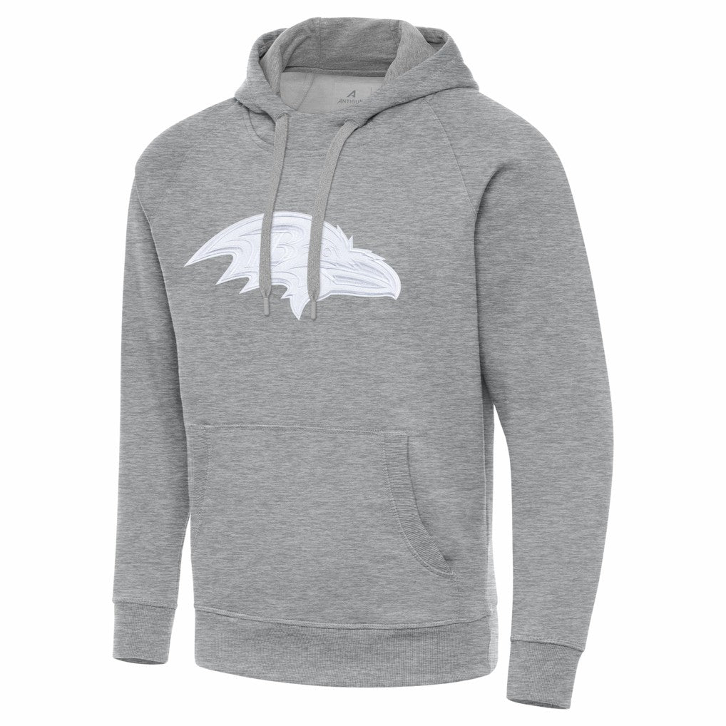 Baltimore Ravens Antigua Victory Pullover Hoodie - Heather Gray on sale