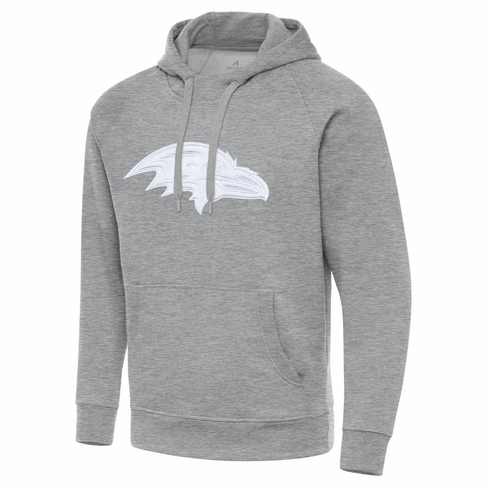 Baltimore Ravens Antigua Victory Pullover Hoodie - Heather Gray on sale