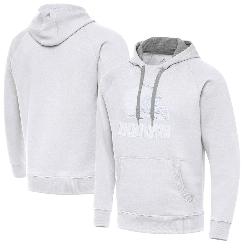 Cleveland Browns Antigua Victory Pullover Hoodie - White on sale