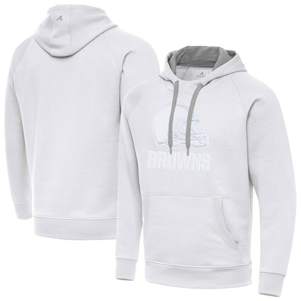 Cleveland Browns Antigua Victory Pullover Hoodie - White on sale