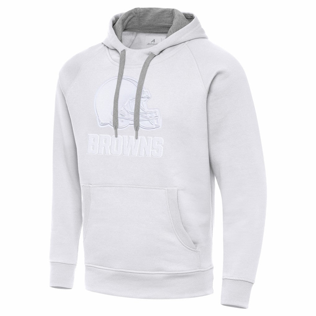 Cleveland Browns Antigua Victory Pullover Hoodie - White on sale