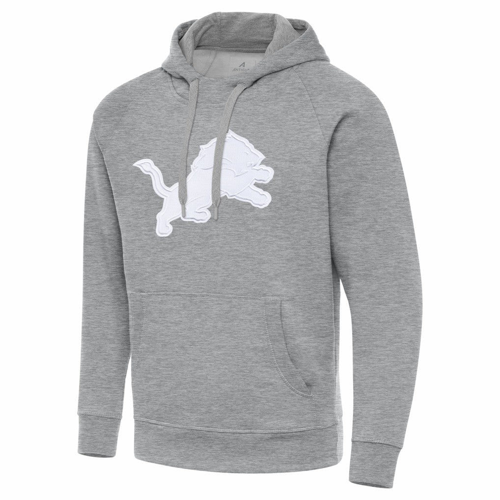 Detroit Lions Antigua Victory Pullover Hoodie - Heather Gray on sale