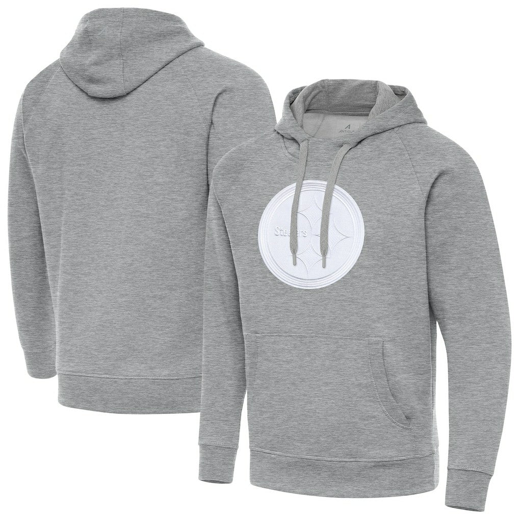 Pittsburgh Steelers Antigua Victory Pullover Hoodie - Heather Gray discount