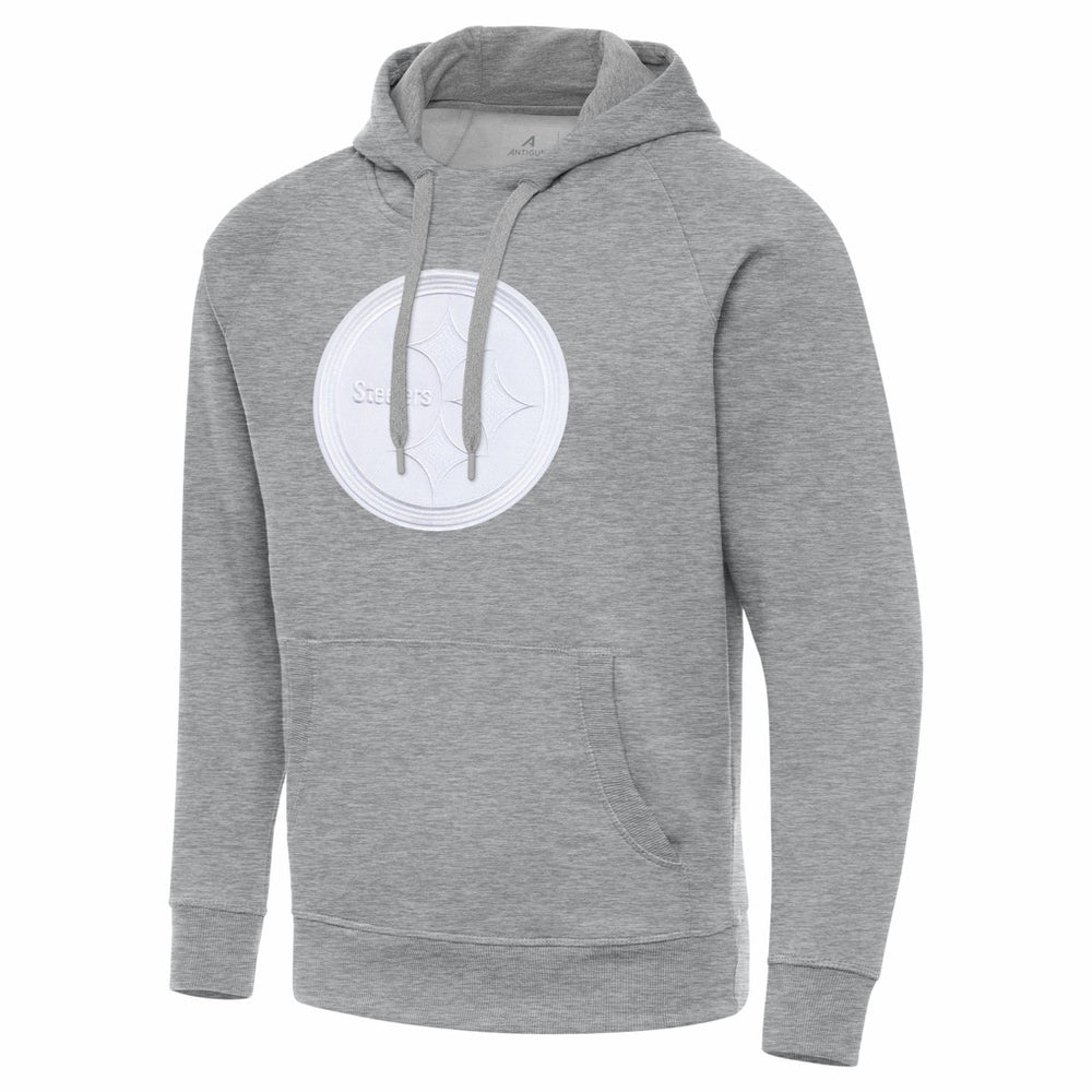 Pittsburgh Steelers Antigua Victory Pullover Hoodie - Heather Gray discount