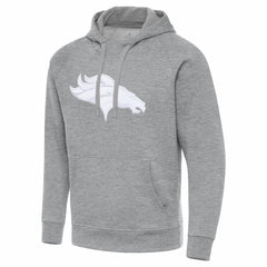 Denver Broncos Antigua Victory Pullover Hoodie - Heather Gray discount