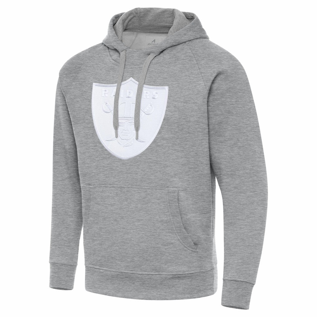 Las Vegas Raiders Antigua Victory Pullover Hoodie - Heather Gray sale