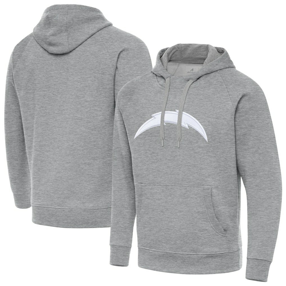 Los Angeles Chargers Antigua Victory Pullover Hoodie - Heather Gray sale